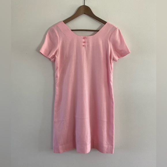 80s/90s Light Pink A-Line Mini/Midi Dress - Picture 1 of 6